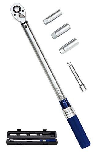 【ロックリング・高視認性目盛り】【台湾製】Samuriding トルクレンチ 自動車 タイヤ交換 12.7mm (1/2インチ) 薄口ロングソケット付 40-200N・m (ブルー)送料無料 9,713円
