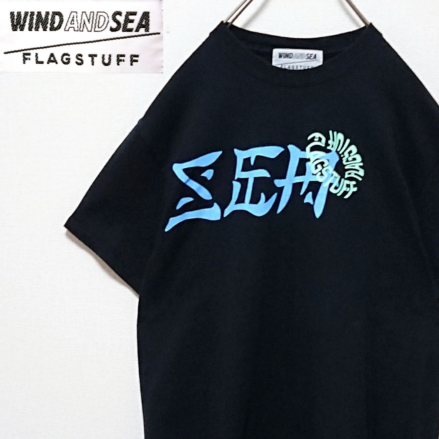希少 ウィンダンシー フラグスタフ コラボ 両面 ロゴ 半袖 Tシャツ