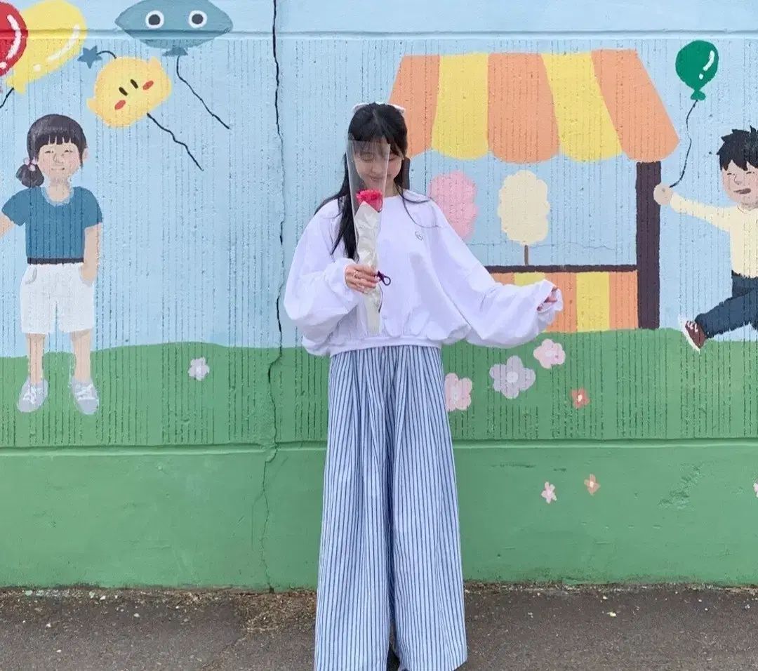 バイシーニ サマー 줄지 パンツ