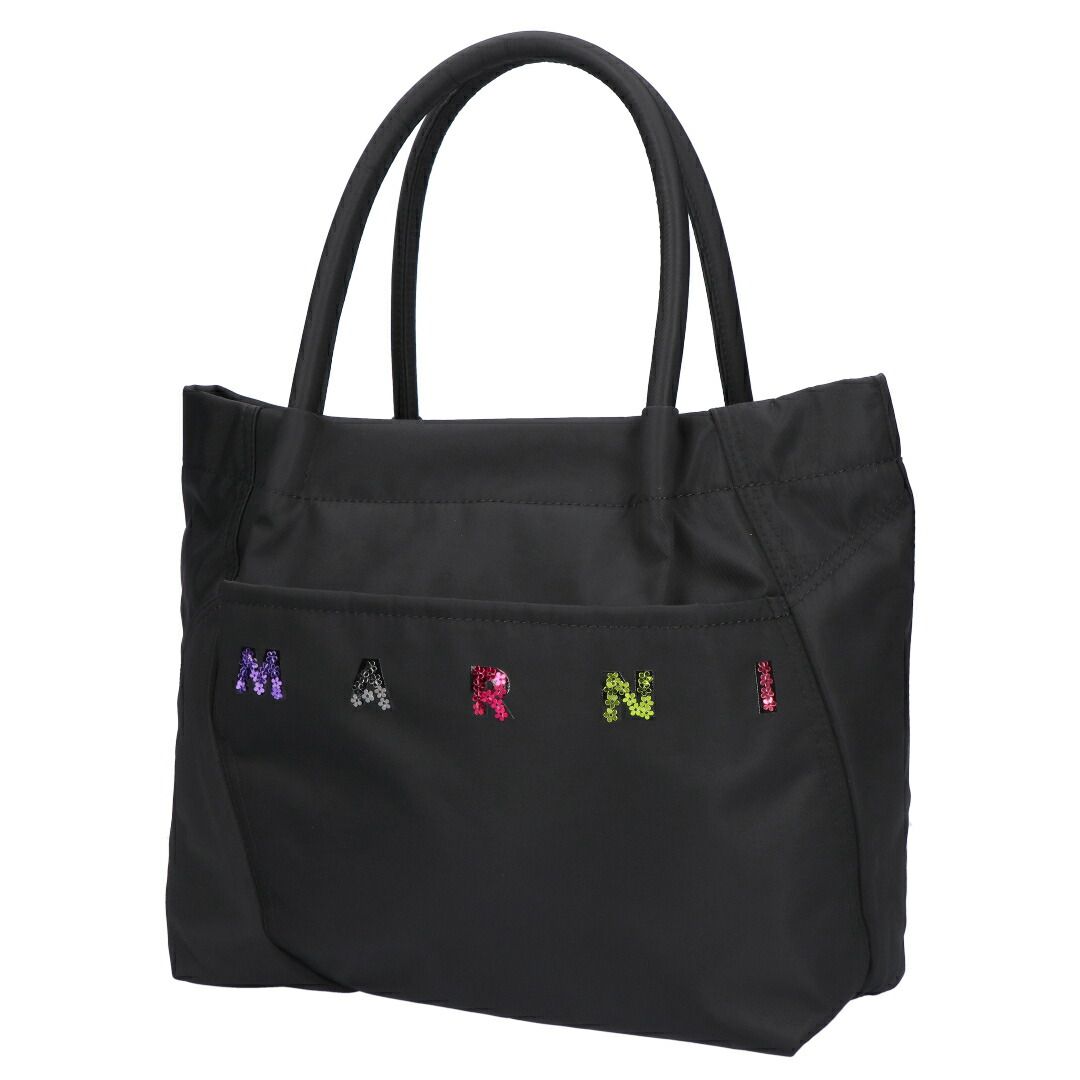 マルニ MARNI トートバッグ ハンドバッグ マルニ キッズ M01610 M00TJ 0M900 BLACK スパンコール