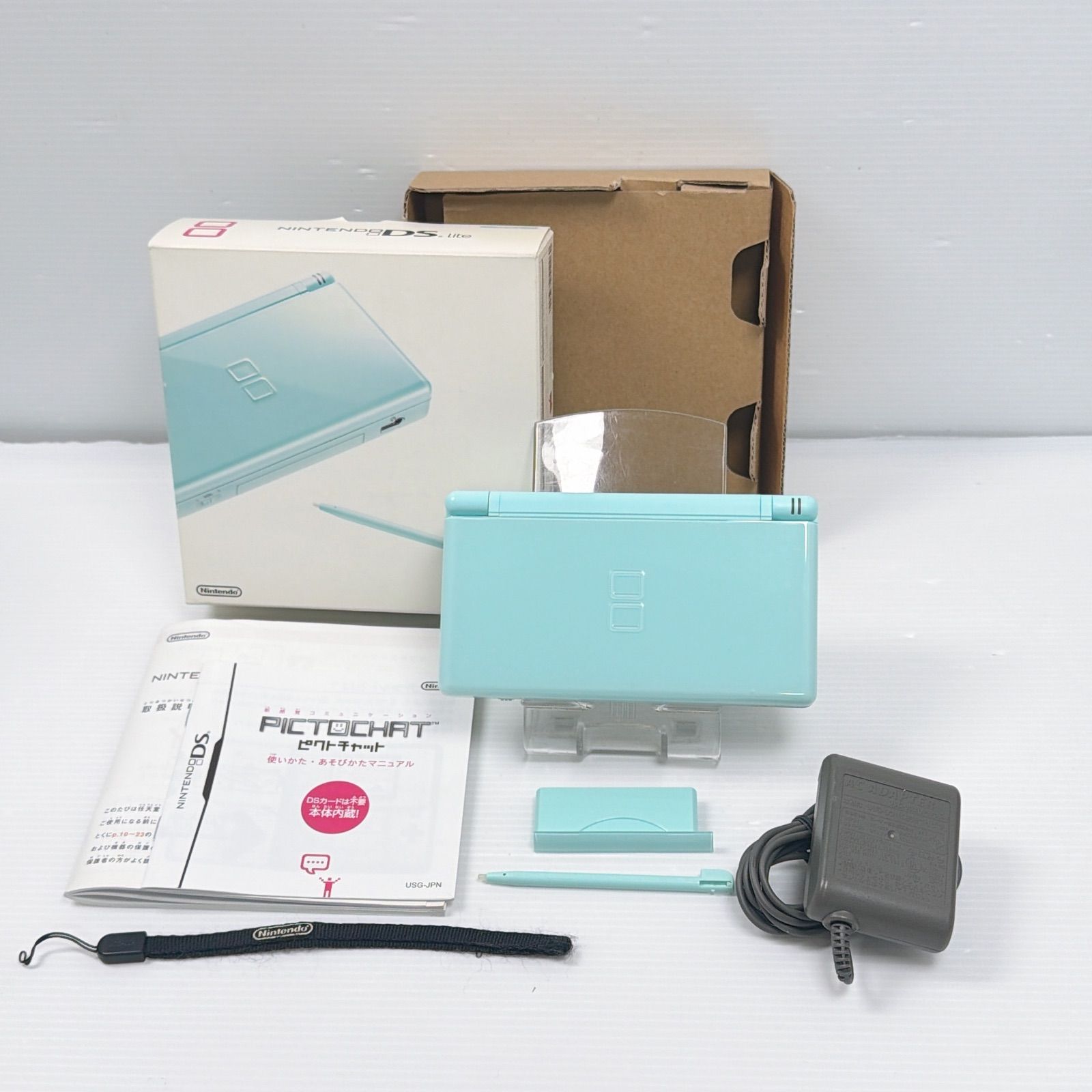 美品 DS Lite アイスブルー 遊べるセット 動作確認済み ニンテンドー Nintendo dslite DSLITE DS Lite 任天堂 管理番号M2040