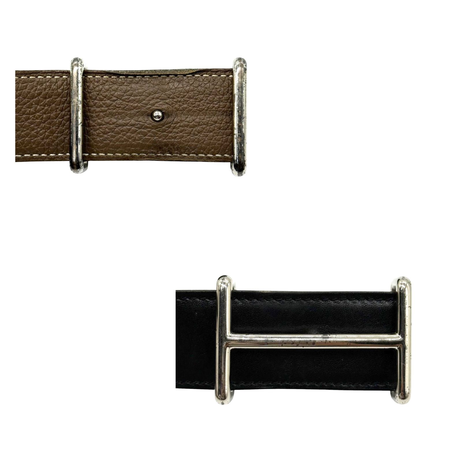 HERMES エルメス Hダンクル イデム H ベルト リバーシブル サイズ90 