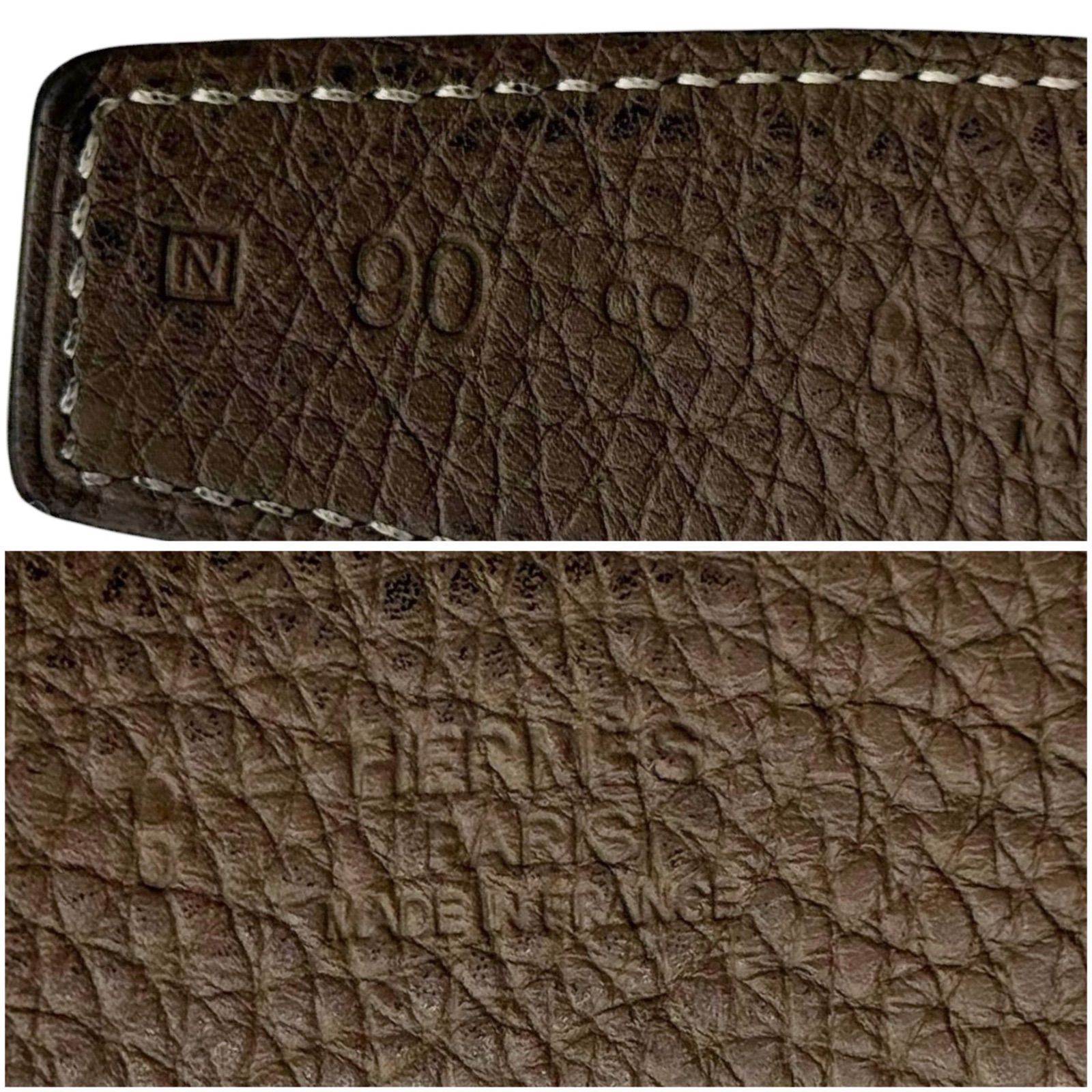 HERMES エルメス Hダンクル イデム H ベルト リバーシブル サイズ90 