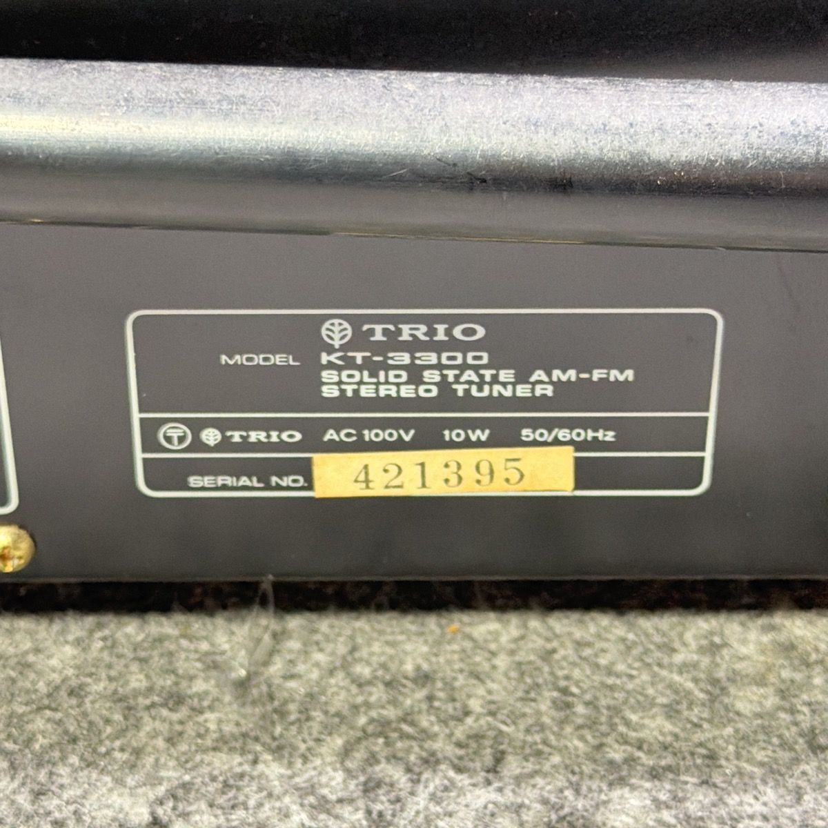 通電・AM受信確認済】TRIO KT-3300 AM-FMステレオチューナー トリオ