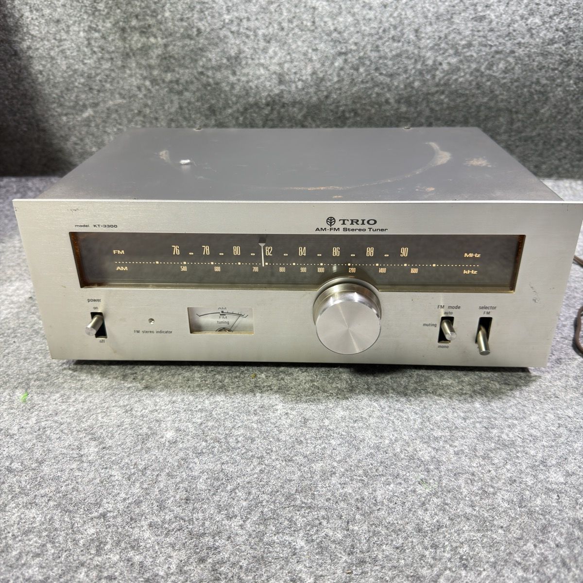 通電・AM受信確認済】TRIO KT-3300 AM-FMステレオチューナー トリオ