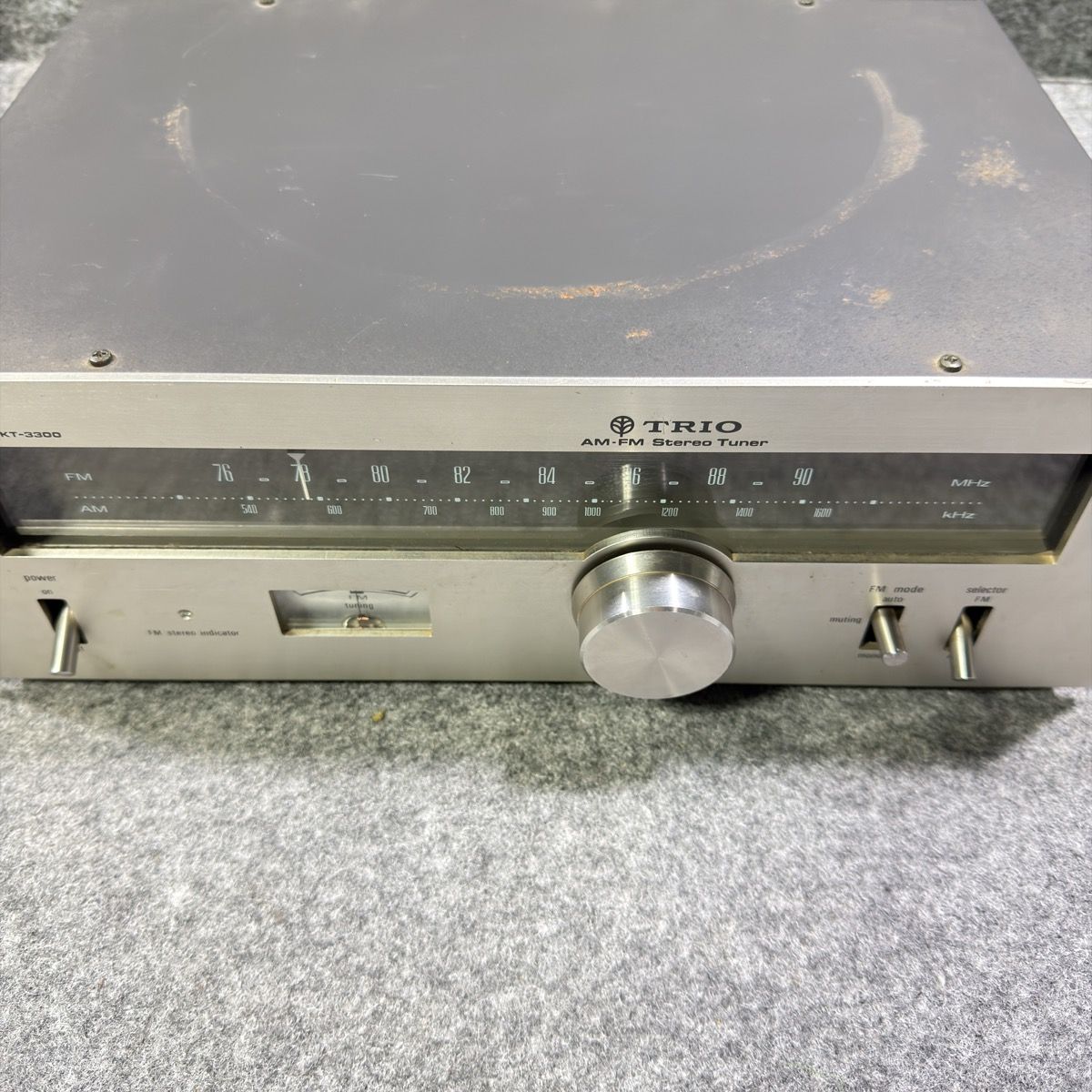 通電・AM受信確認済】TRIO KT-3300 AM-FMステレオチューナー トリオ