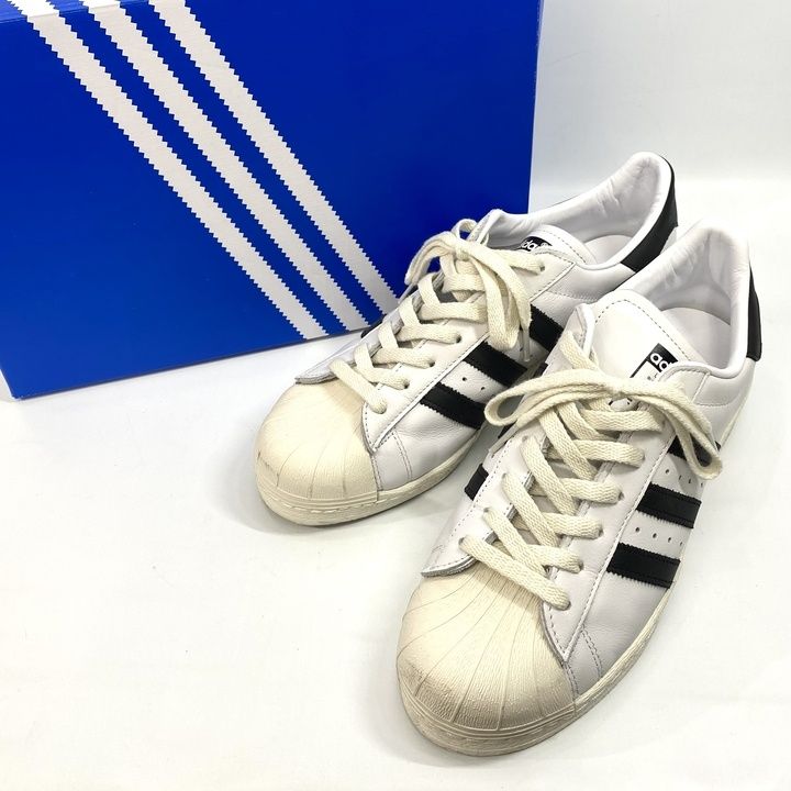 美品 adidas アディダス Superstar スーパースター 82 JI2025 ローカット スニーカー シューズ 28cm ホワイト メンズ