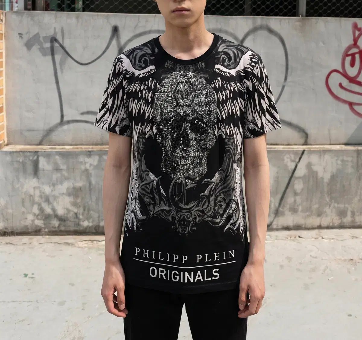 M/ PHILIPP PLEIN(フィリッププレイン)オム スカルビーズ 半袖