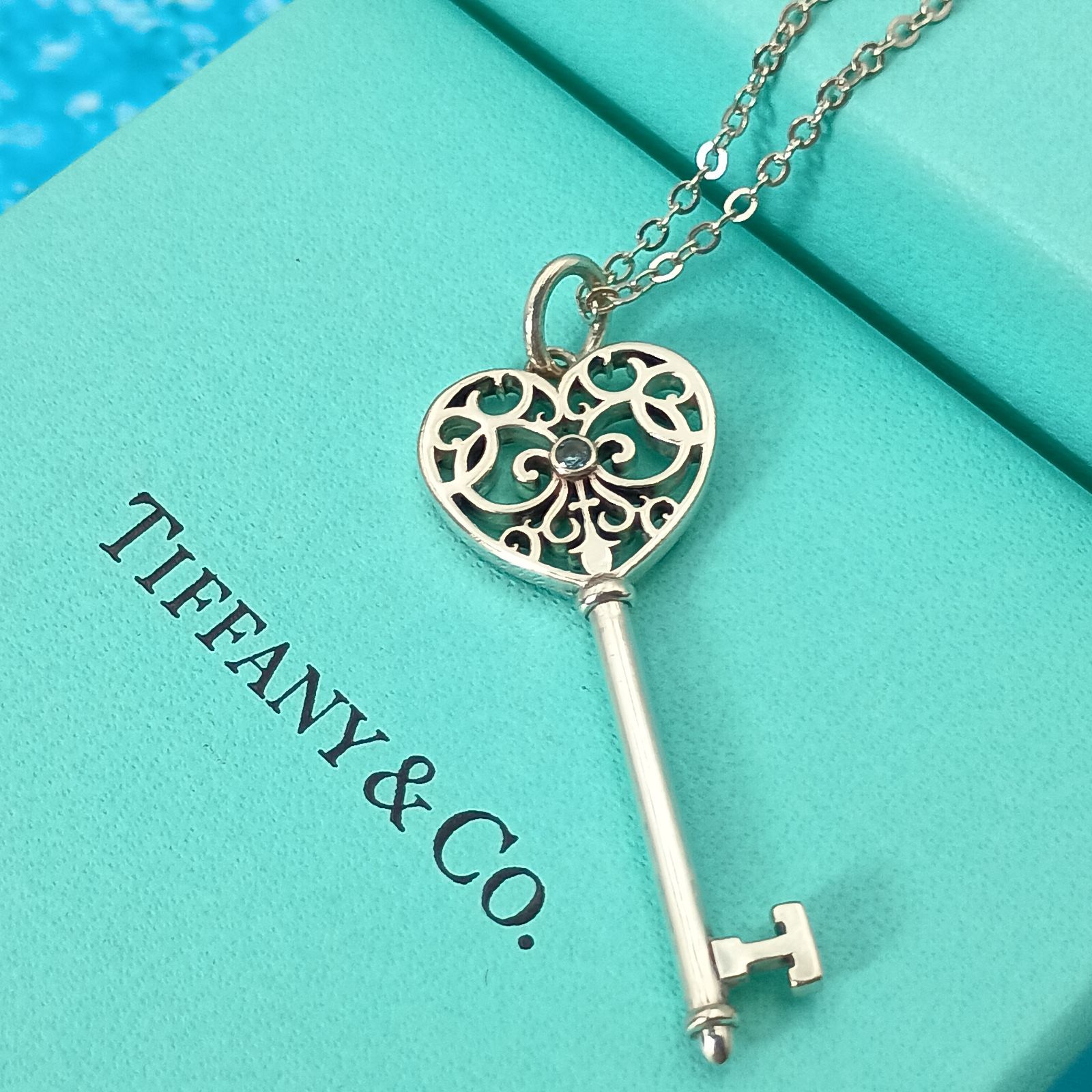 TIFFANY&Co.　 ティファニー　エンチャント ハートキー ネックレス　レディース　メンズ　ユニセックス　シルバー925 AG925 オールドティファニー