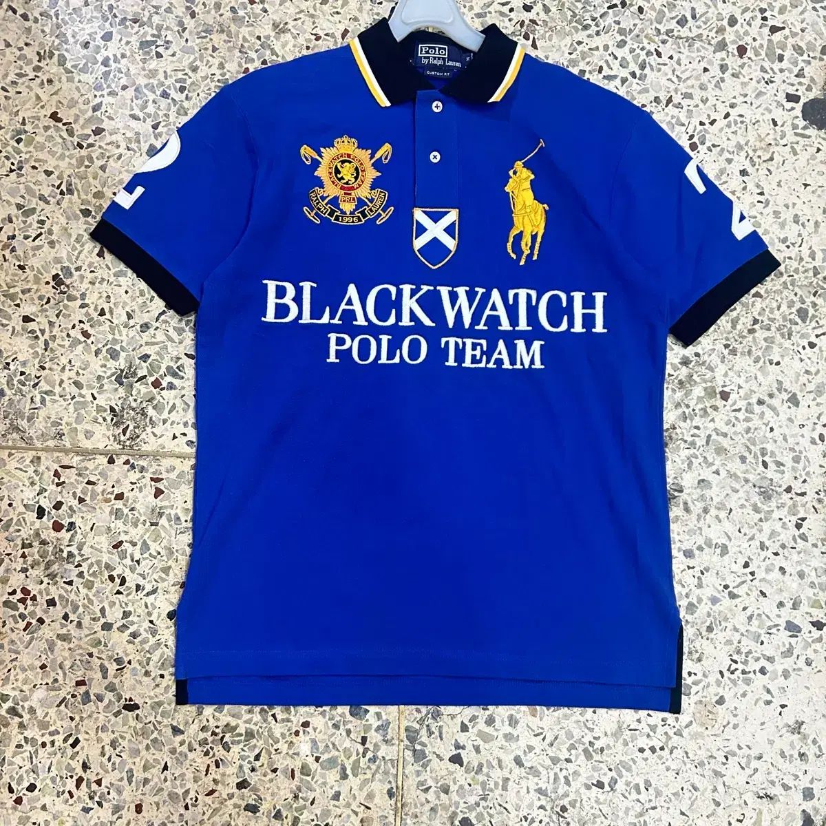 ポロ(POLO) BIGビックポニー ブラックウォッチ チーフキー カラーTシャツ