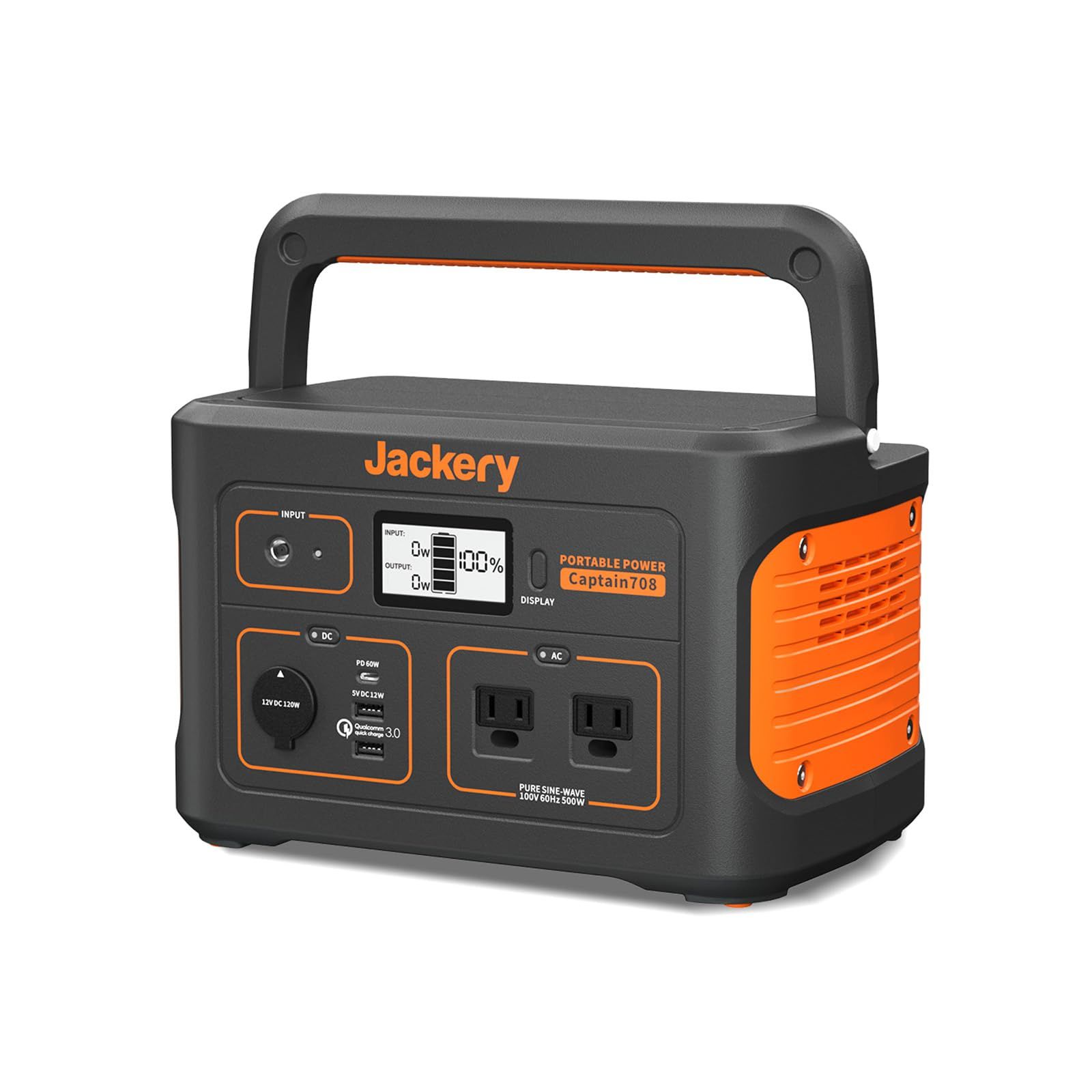 Jackery ポータブル電源 708 191400mAh/708Wh 大容量 ポータブルバッテリー 節電 停電対策 PSE認証済 純正弦波 MPPT制御方式 AC/DC/USB出力 液晶大画面表示 車中泊 キャンプ 防災 非常用電源 発電機 ジャクリ 70