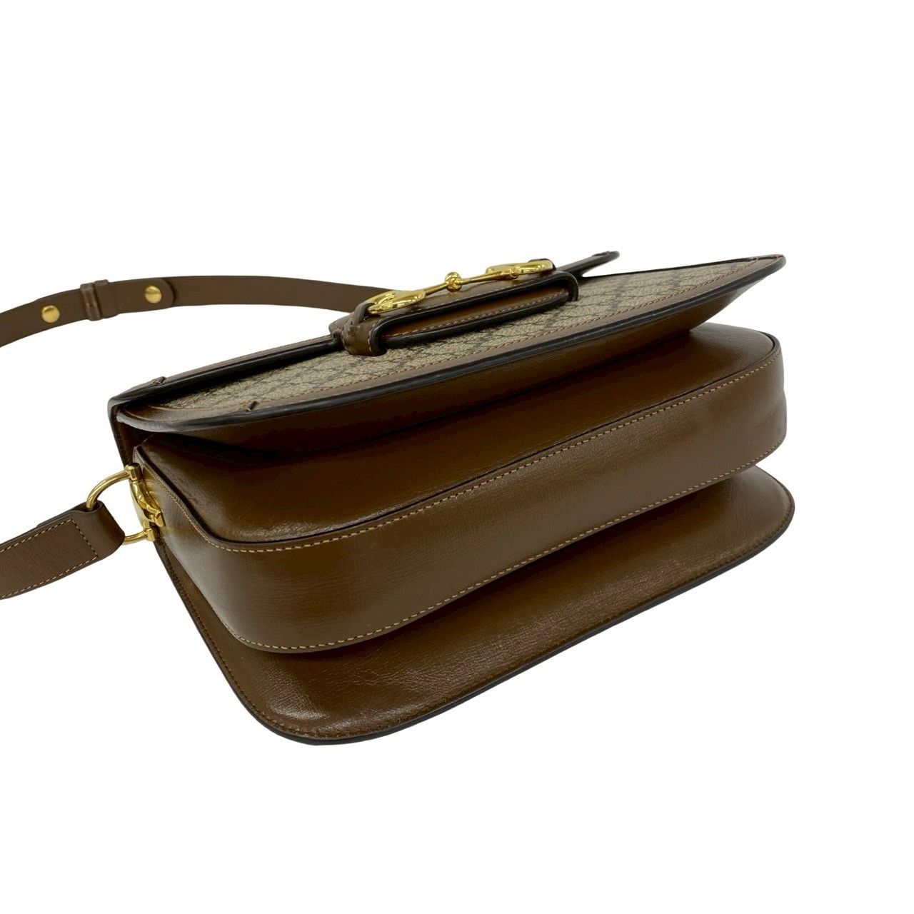 ほぼ未使用 GUCCI グッチ ホースビット 1955 GGスプリーム レザー 