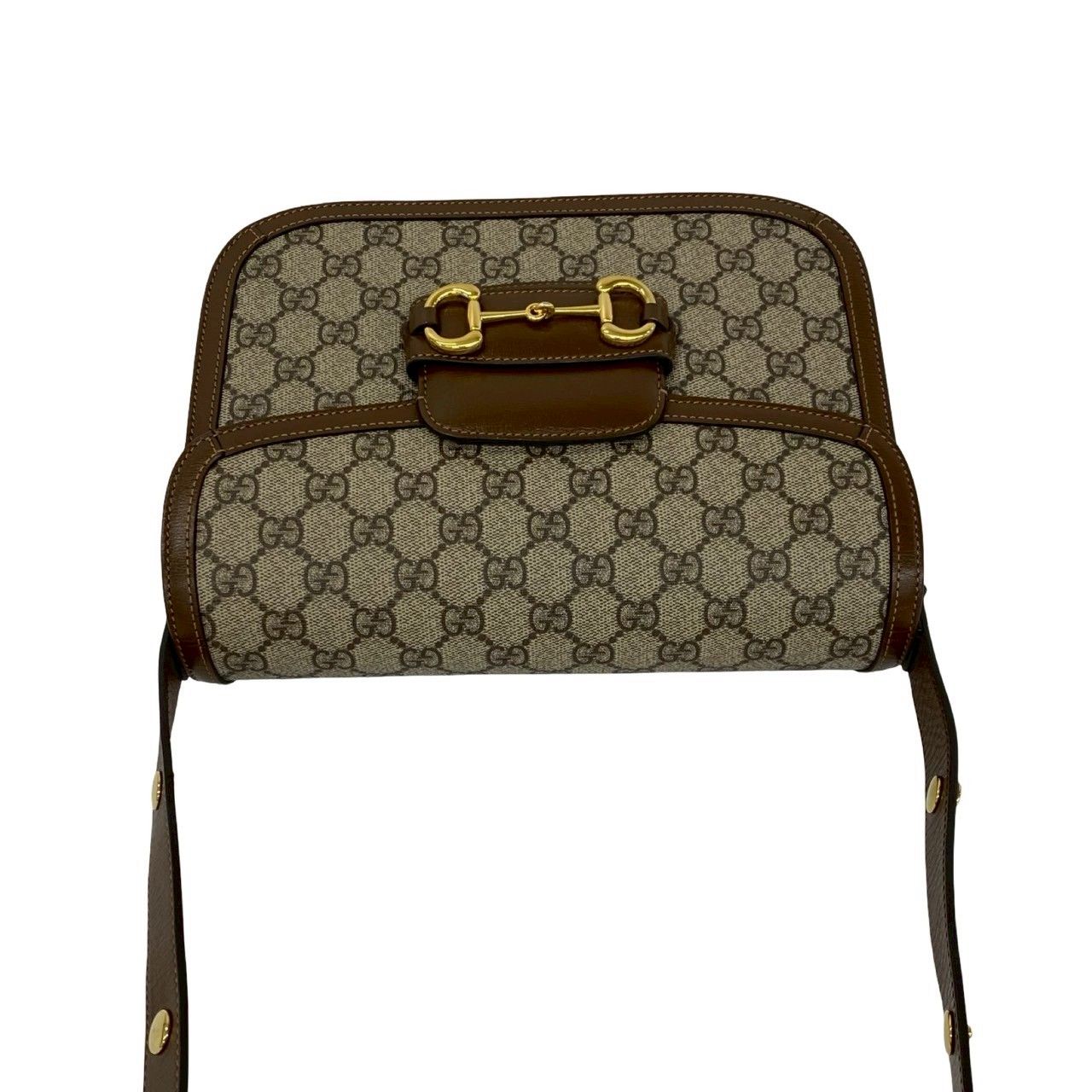 ほぼ未使用 GUCCI グッチ ホースビット 1955 GGスプリーム レザー 