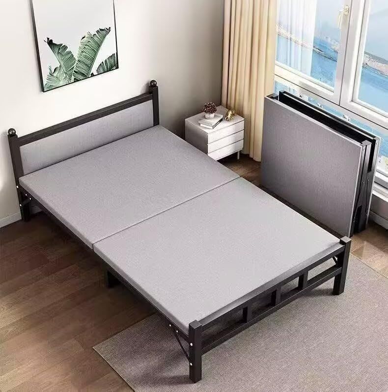 人間工学 マットレス付き 頑丈耐久 すのこベッド 組立不要 安定静音 300kg 通気性 耐荷重 完成品 80cm 幅 仮眠用 シングル 来客用 折りたたみベッド 一人暮らし向け ベッドフレーム
