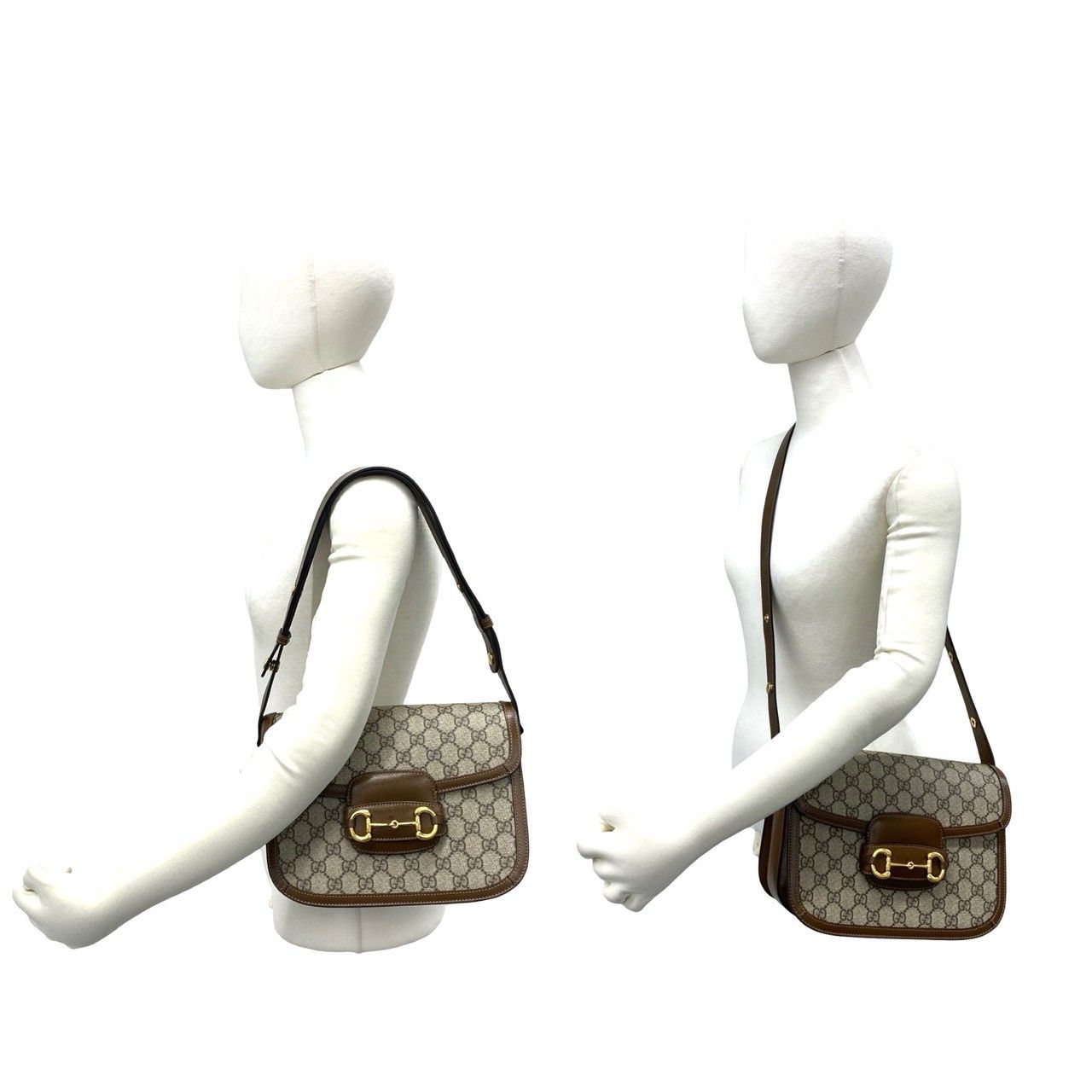 ほぼ未使用 GUCCI グッチ ホースビット 1955 GGスプリーム レザー 