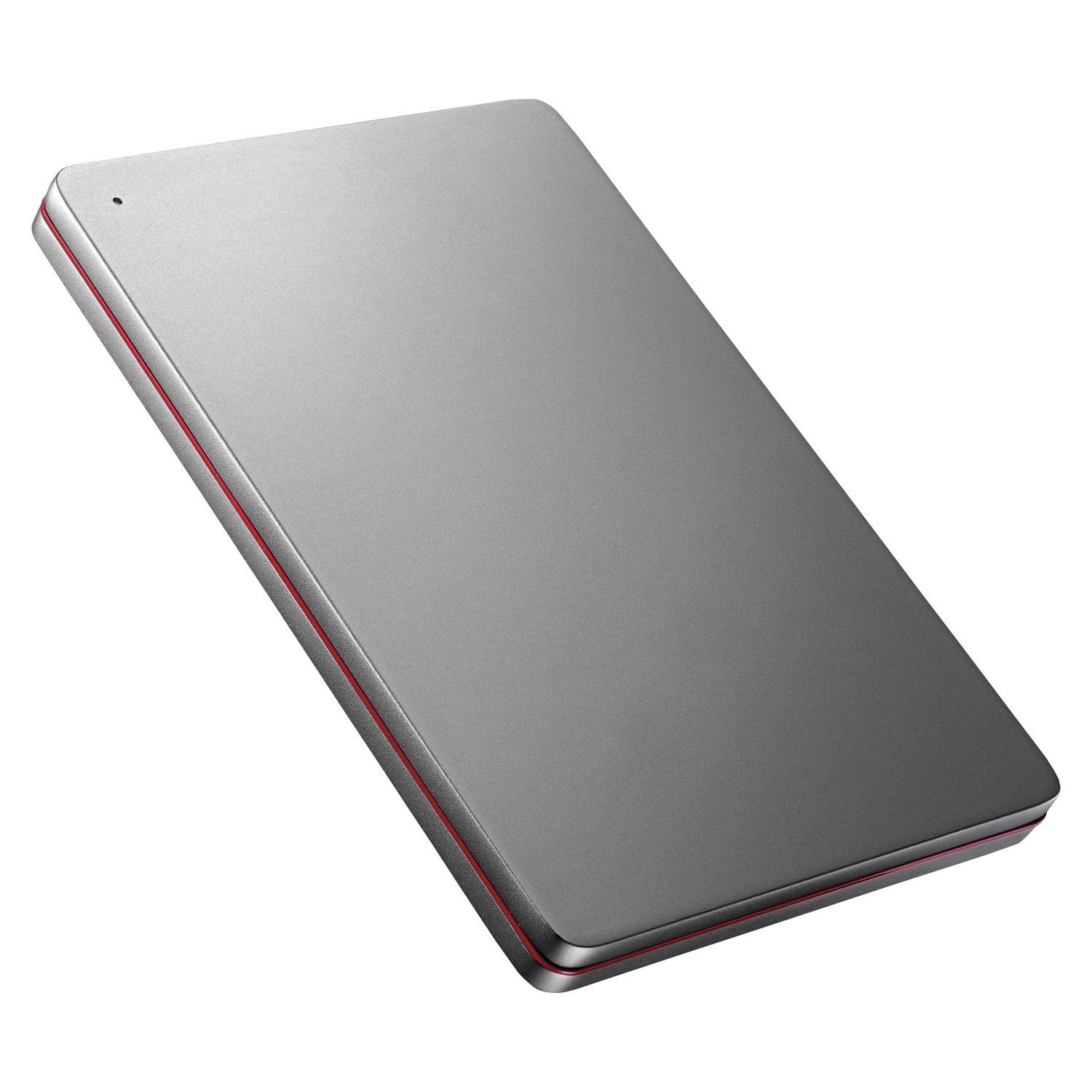 アイ・オー・データ 外付けHDD ハードディスク 2TB ポータブル カクうす アルミボディ 超薄型 mac Time Machine対応 日本製 HDPX-UTS2K [ブラック×レッド] [2TB]