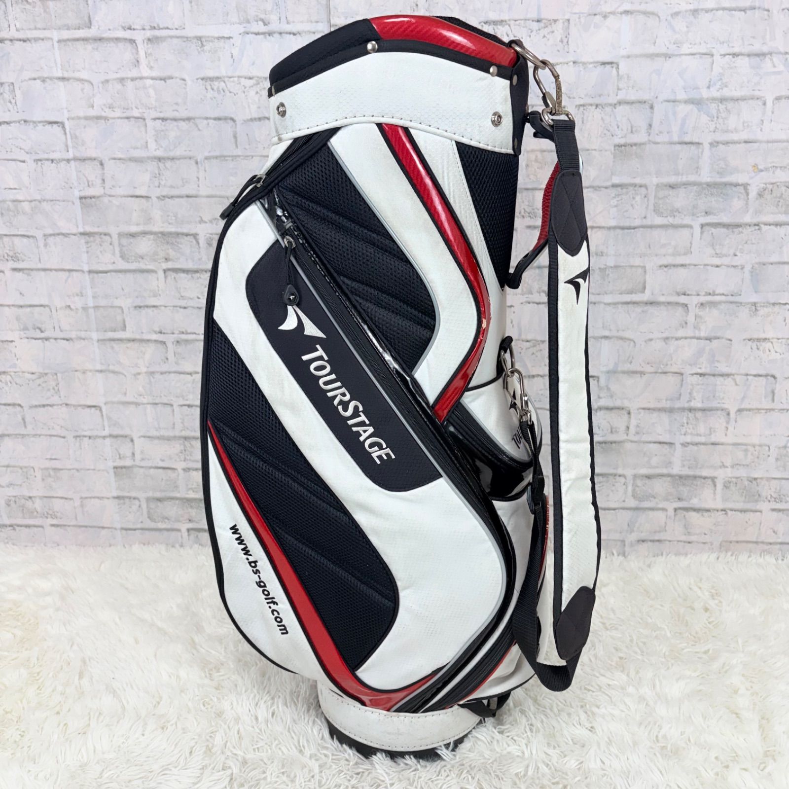 P04 TOURSTAGE ゴルフバック キャディバック レディース ホワイト TOURSTAGE ツアーステージ キャディバッグ ゴルフバッグ golf 白