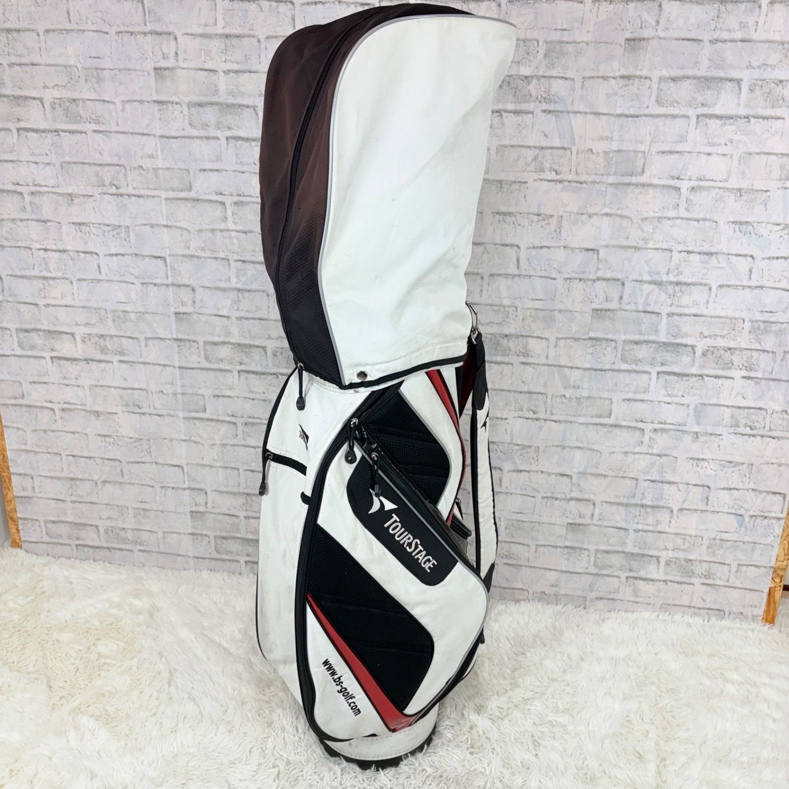 TOURSTAGE ツアーステージ キャディバッグ ゴルフバッグ golf 白