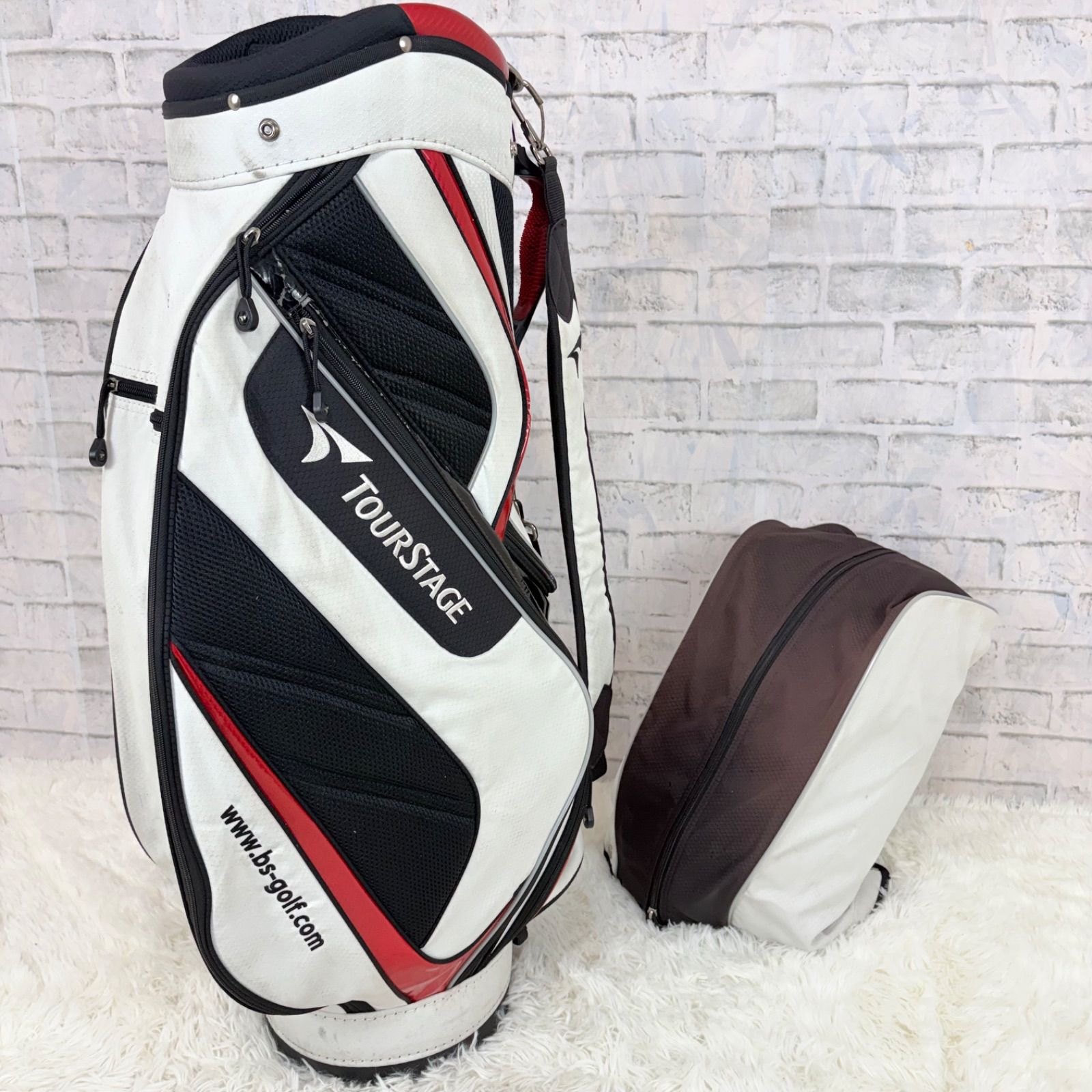 TOURSTAGE ツアーステージ キャディバッグ ゴルフバッグ golf 白