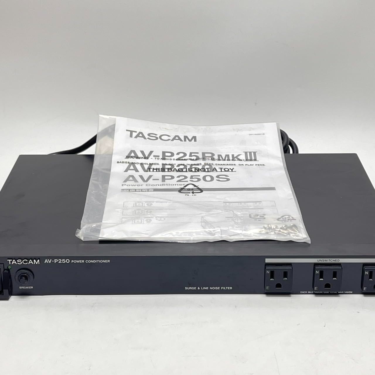 TASCAM パワーディストリビューター/コンディショナー AV-P250 No3161