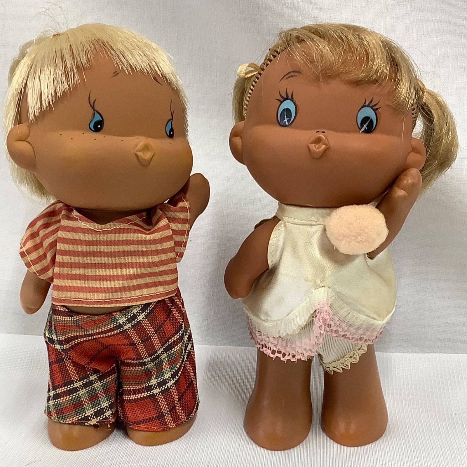 昭和レトロ セキグチ ポッポちゃん人形 男の子・女の子 2個セット