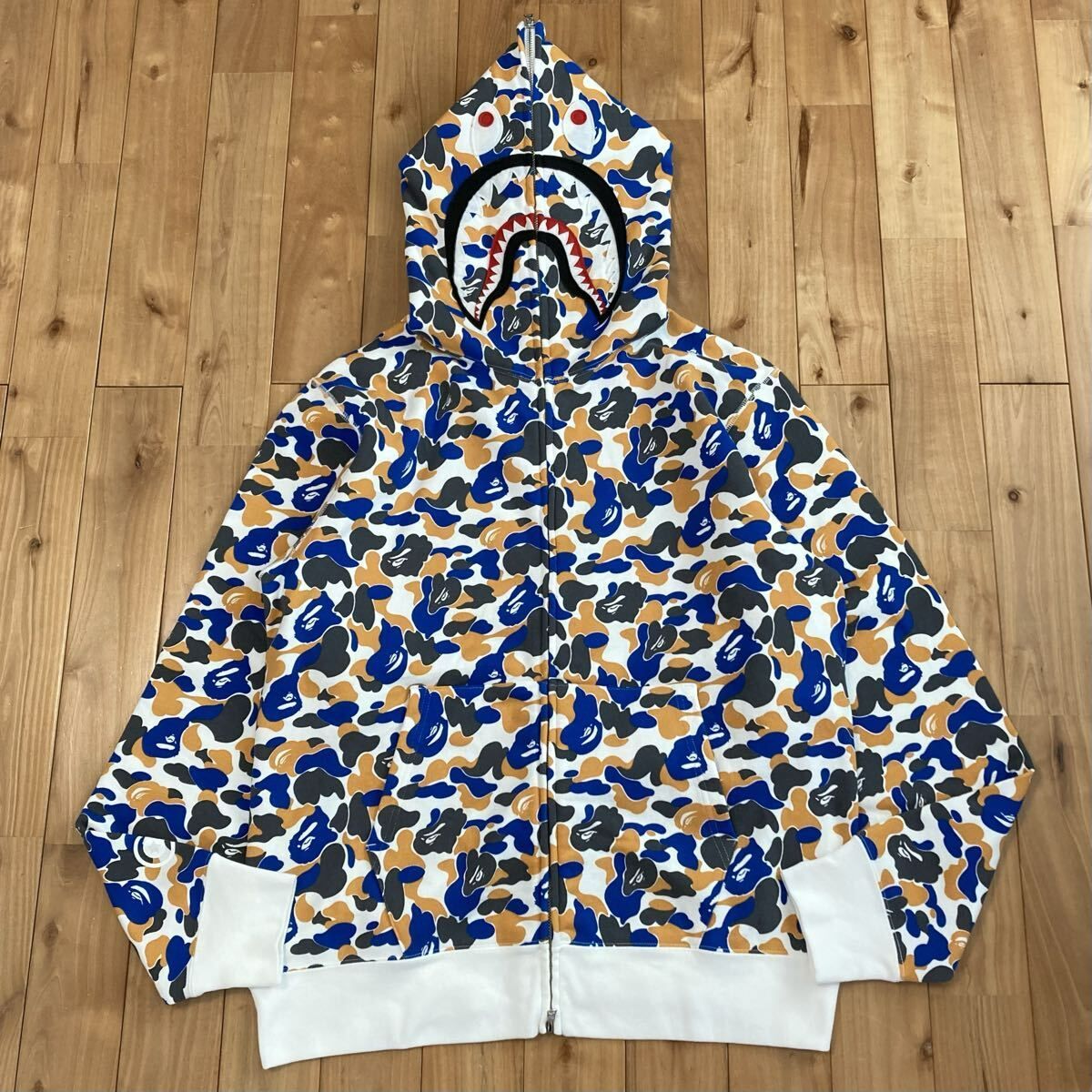 ★前橋限定★ XL MAEBASHI STORE CAMO Separate shark full zip hoodie a bathing ape エイプ ベイプ シャーク パーカー 都市限定 yo6439