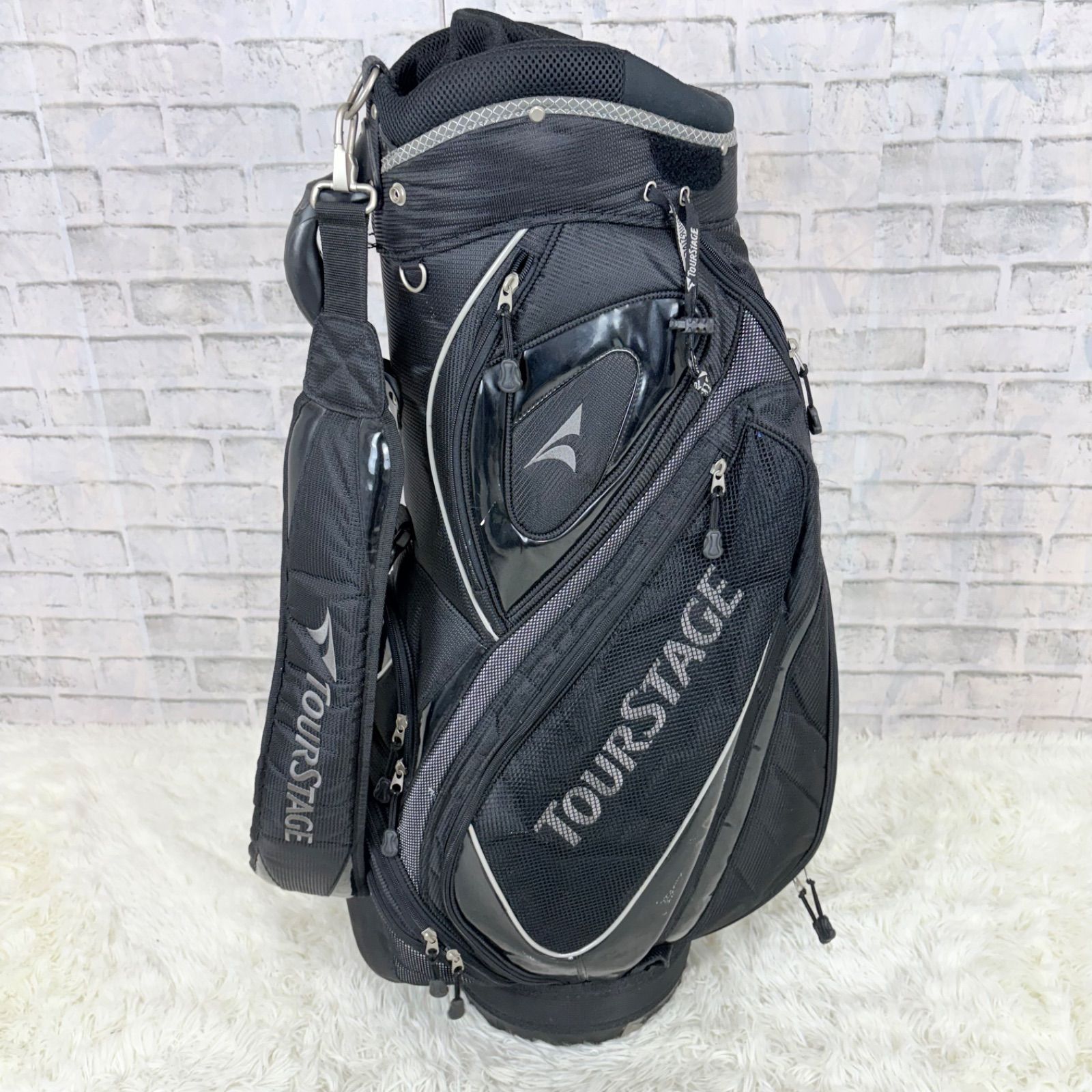 ゴルフバッグ　TOURSTAGE 黒 TOURSTAGE ツアーステージ キャディバッグ ゴルフバッグ golf ブラック
