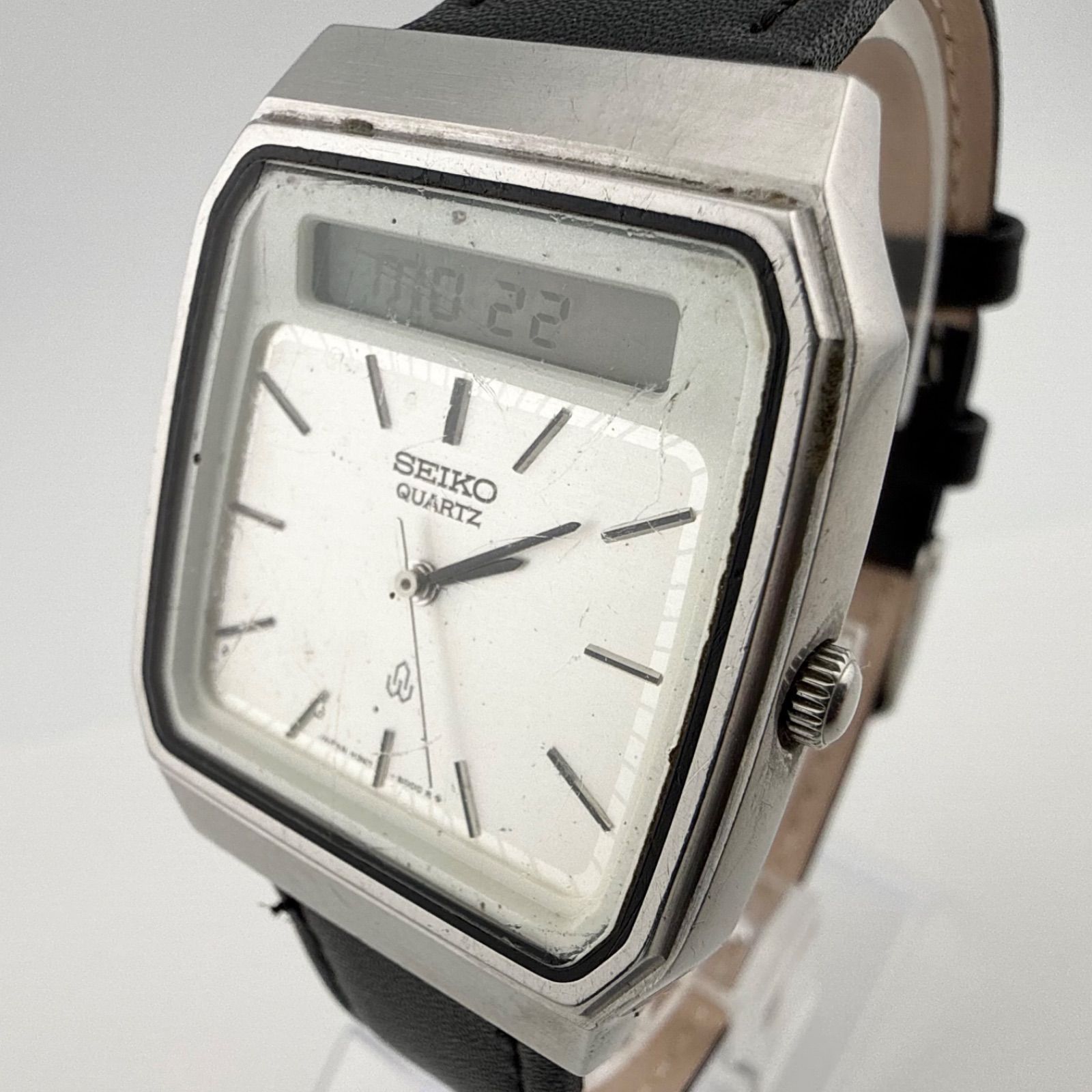 SEIKO H357-500A セイコー スクエア アナデジ メンズ 腕時計 クォーツ 