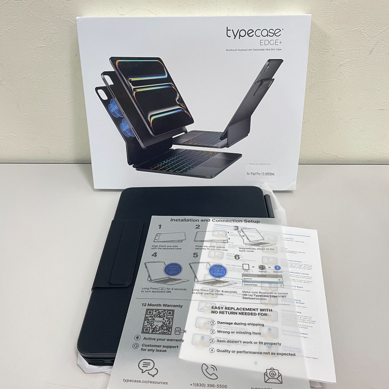[三沢店70-26-0621] typecase EDGE+ iPad Pro13用マグネットキーボードケース