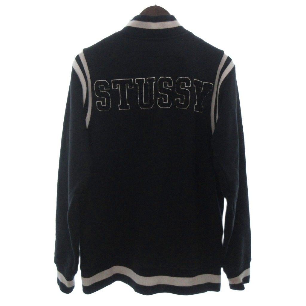 ステューシー STUSSY クラウンロゴ スウェット スタジャン ジャケット