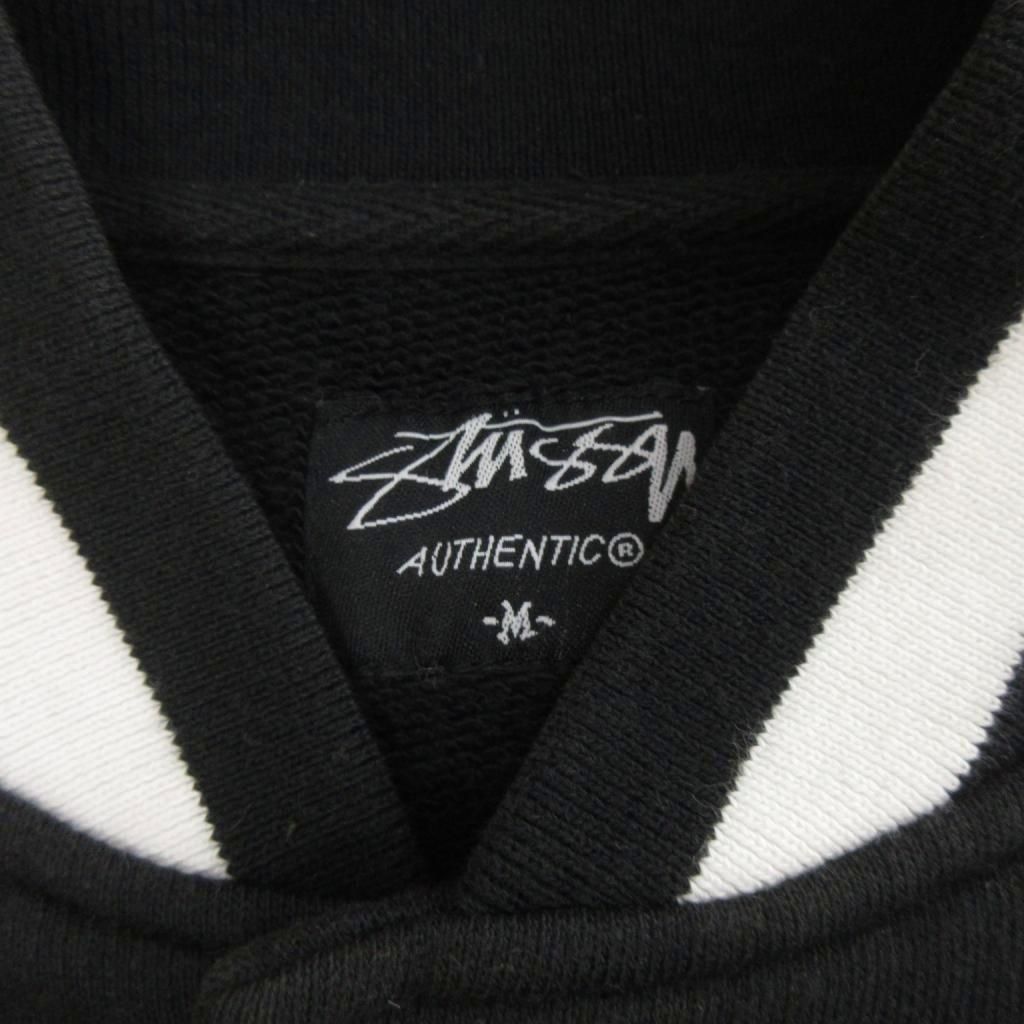 ステューシー STUSSY クラウンロゴ スウェット スタジャン ジャケット