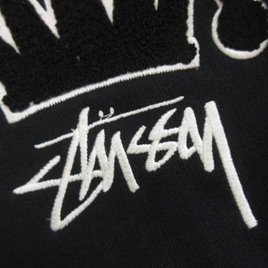ステューシー STUSSY クラウンロゴ スウェット スタジャン ジャケット