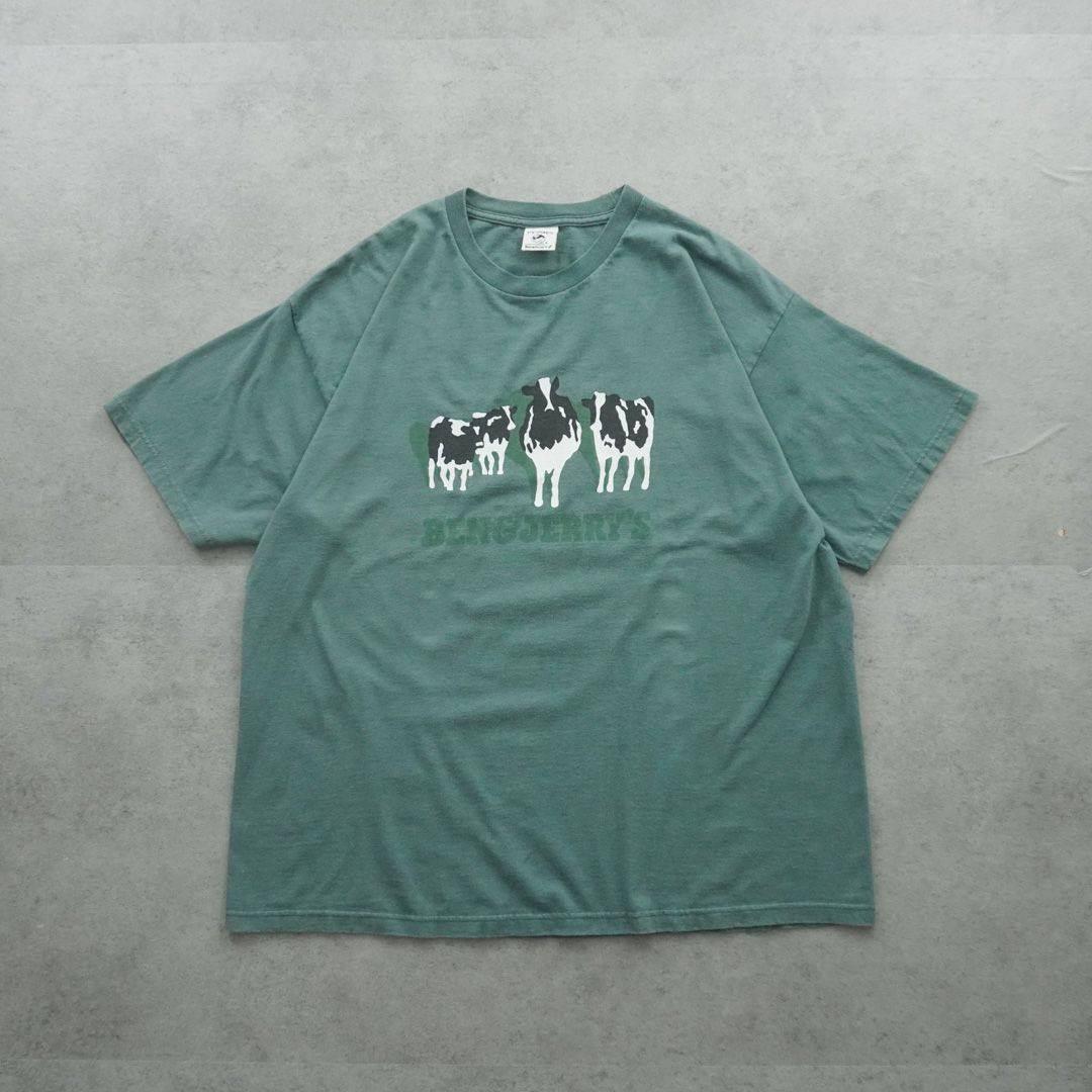 patagonia パタゴニア Beneficial T's T-shirt BEN&JERRY'S ベン＆ジェリーズ 90s 90's USA製 Tシャツ ベネT オーガニックコットン グリーン L 古着