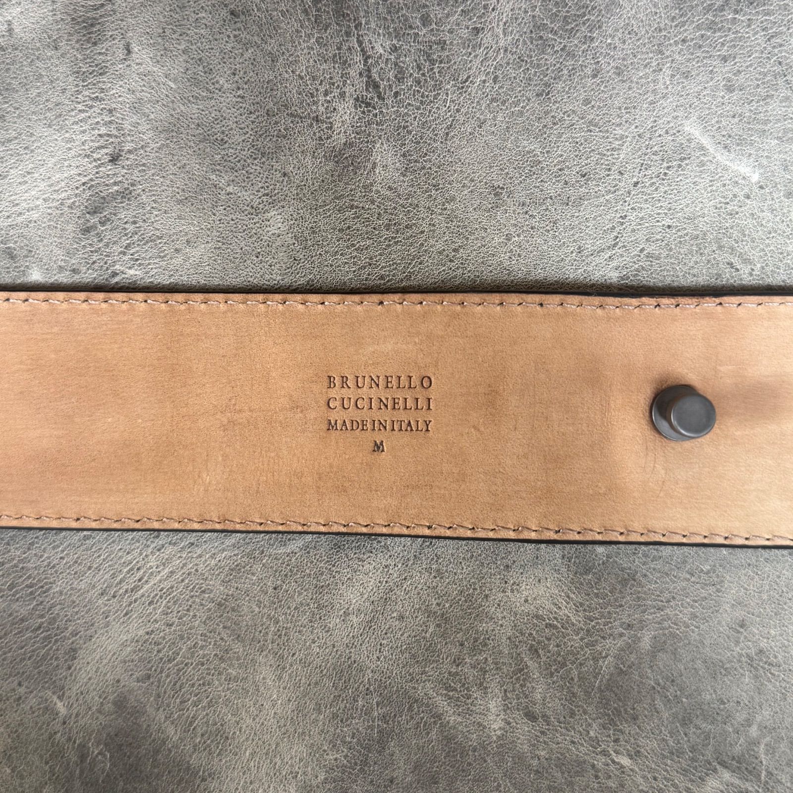 美品】 ブルネロクチネリ モニーレ レザーベルト 黒 M ユニセックス可