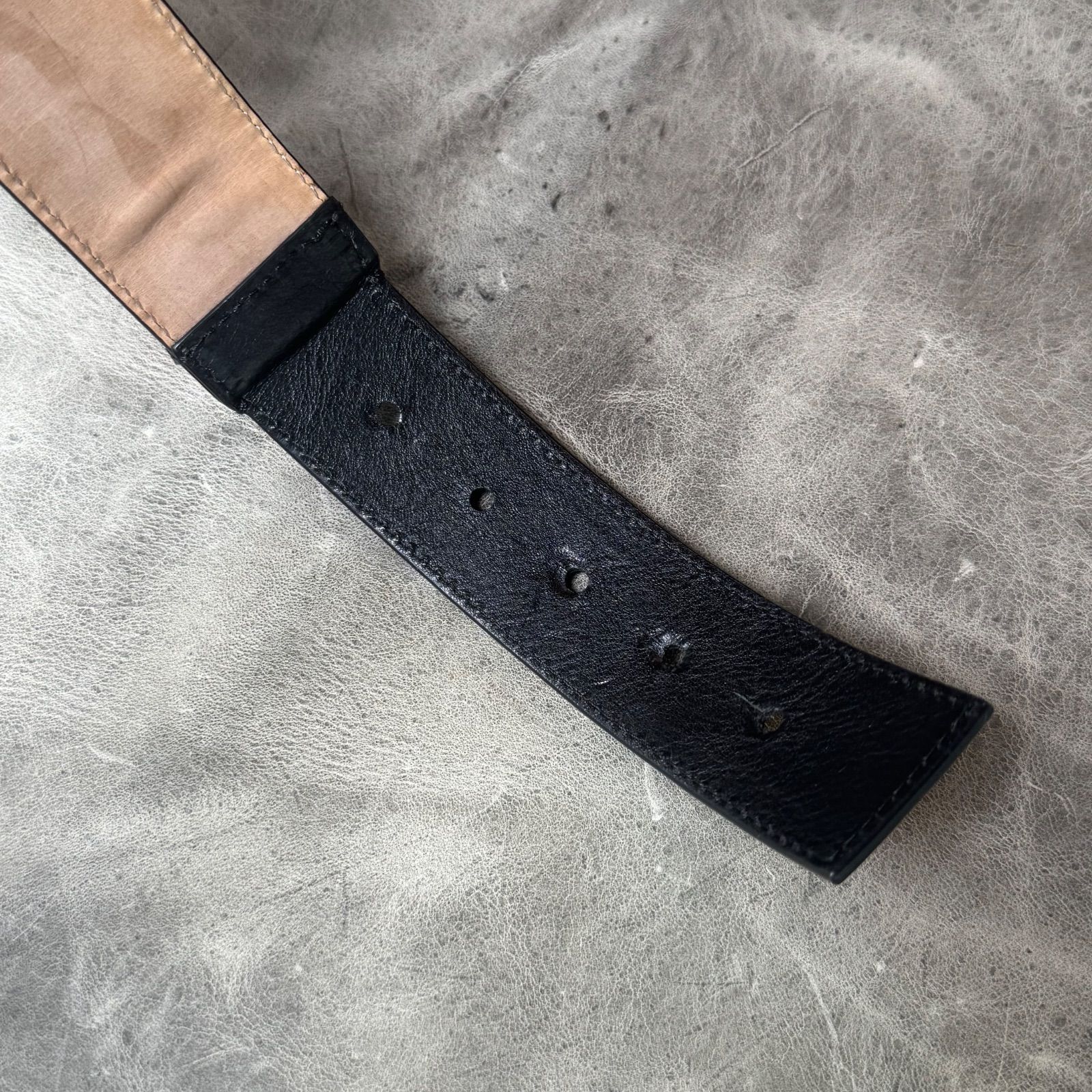 美品】 ブルネロクチネリ モニーレ レザーベルト 黒 M ユニセックス可