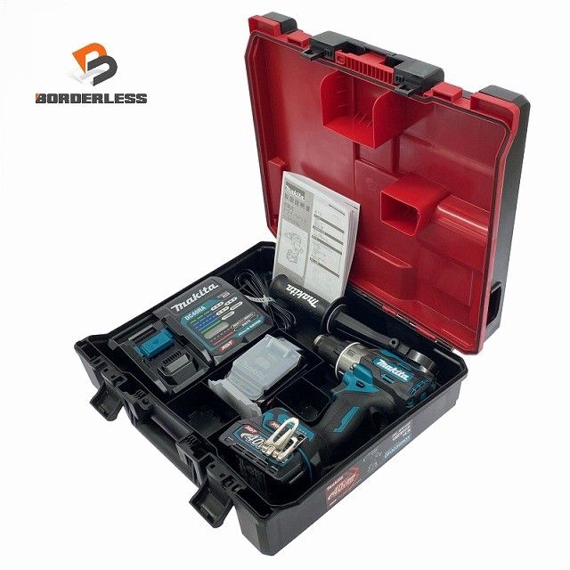 ☆未使用品☆makita マキタ 40Vmax 充電式ドライバドリル DF003GRDX バッテリー2個(2.5Ah) 充電器 ケース付 ドリルドライバー130553