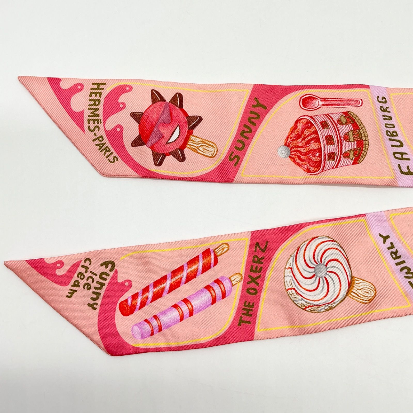 HERMES エルメス ツイリースカーフ FUNNY ICE CREAM ファニー アイス
