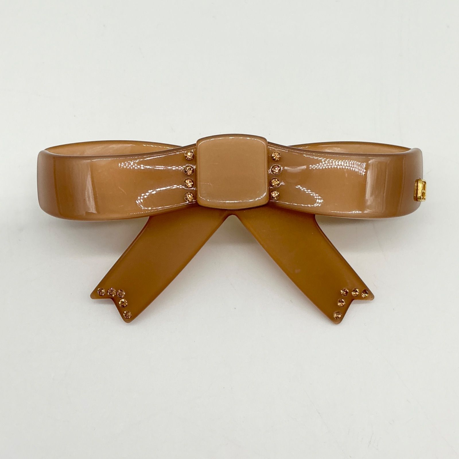 ALEXANDRE DE PARIS アレクサンドルドゥパリ リボンバレッタ ブラウン