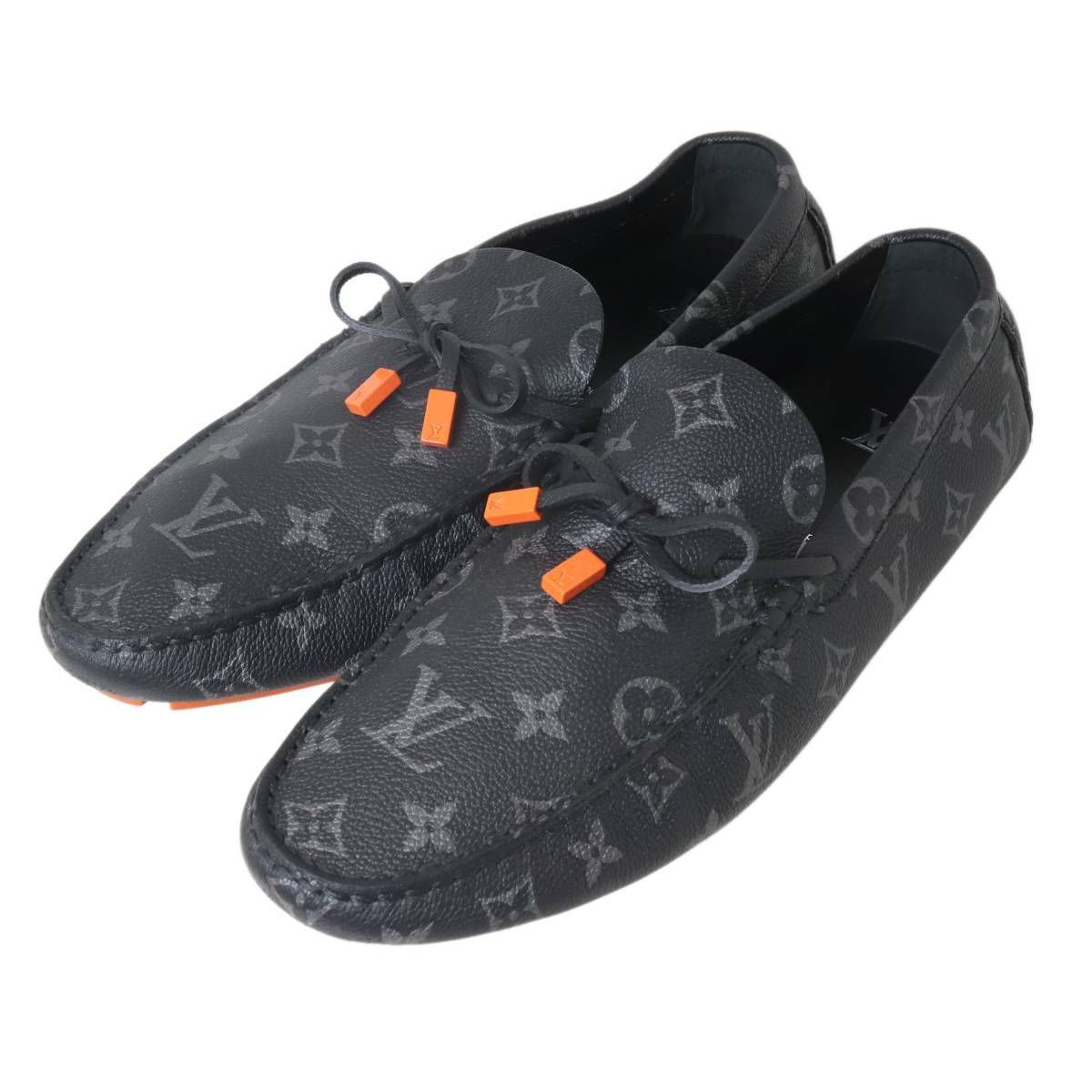 LOUIS VUITTON ルイヴィトン ドライビングシューズ エクリプス グレインカーフレザー ブラック ND0213 M10 約29.0cm NT Bランク