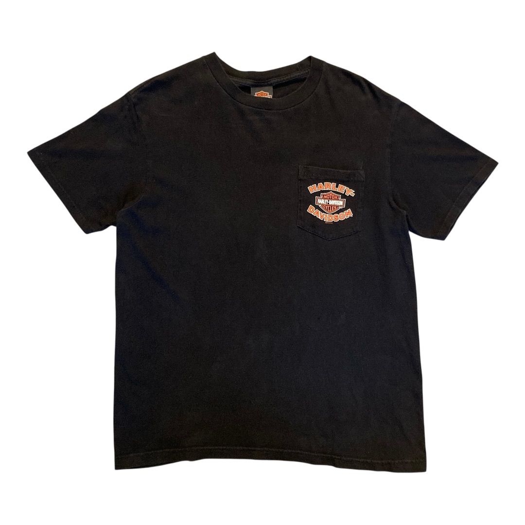 2013 Harley-Davidson Southern Thunder Eagle Pocket T-Shirt Black Size L/ ハーレーダビッドソン ポケットTシャツ イーグルプリント サイズL　【F544】