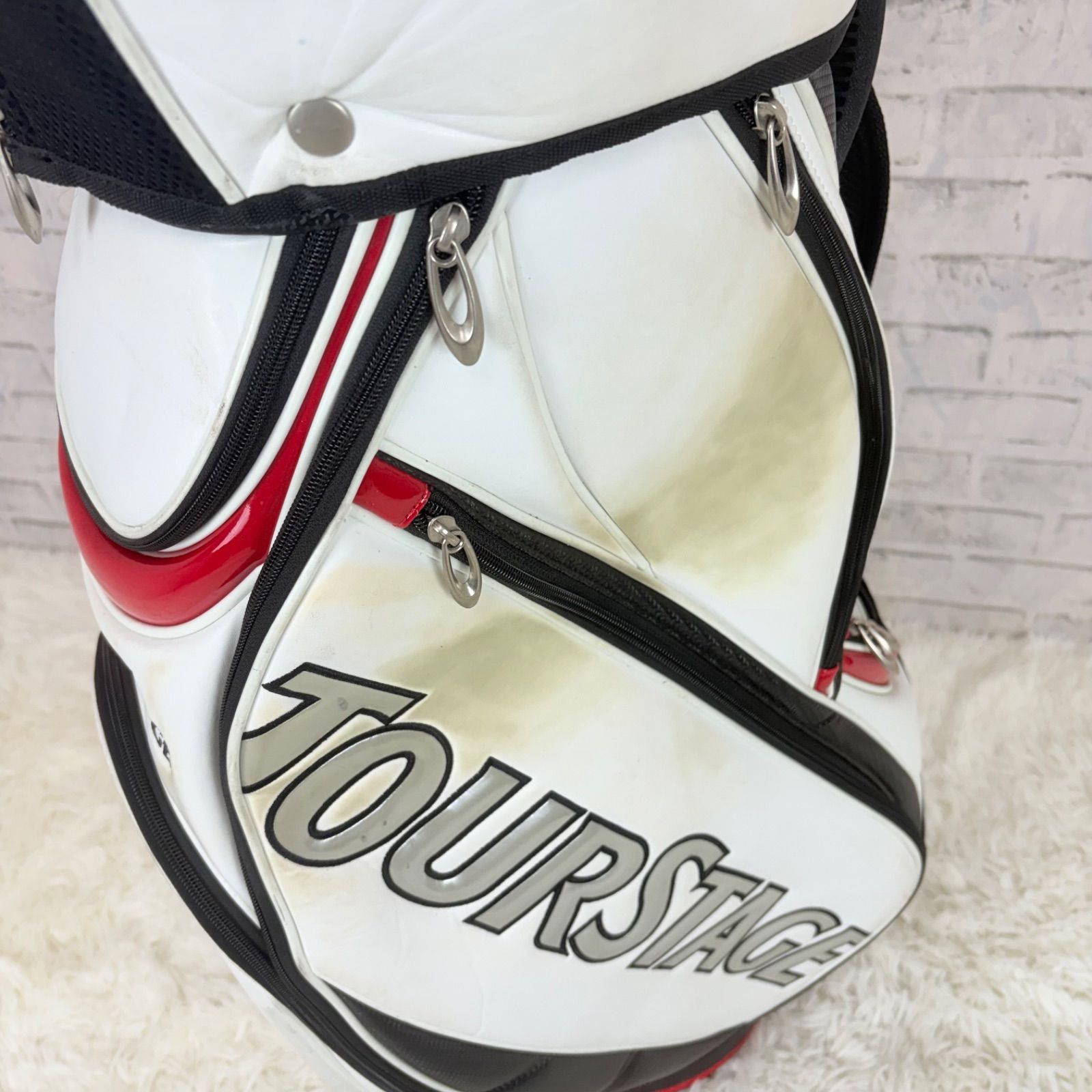 TOURSTAGE ツアーステージ キャディバッグ ゴルフバッグ golf ホワイト