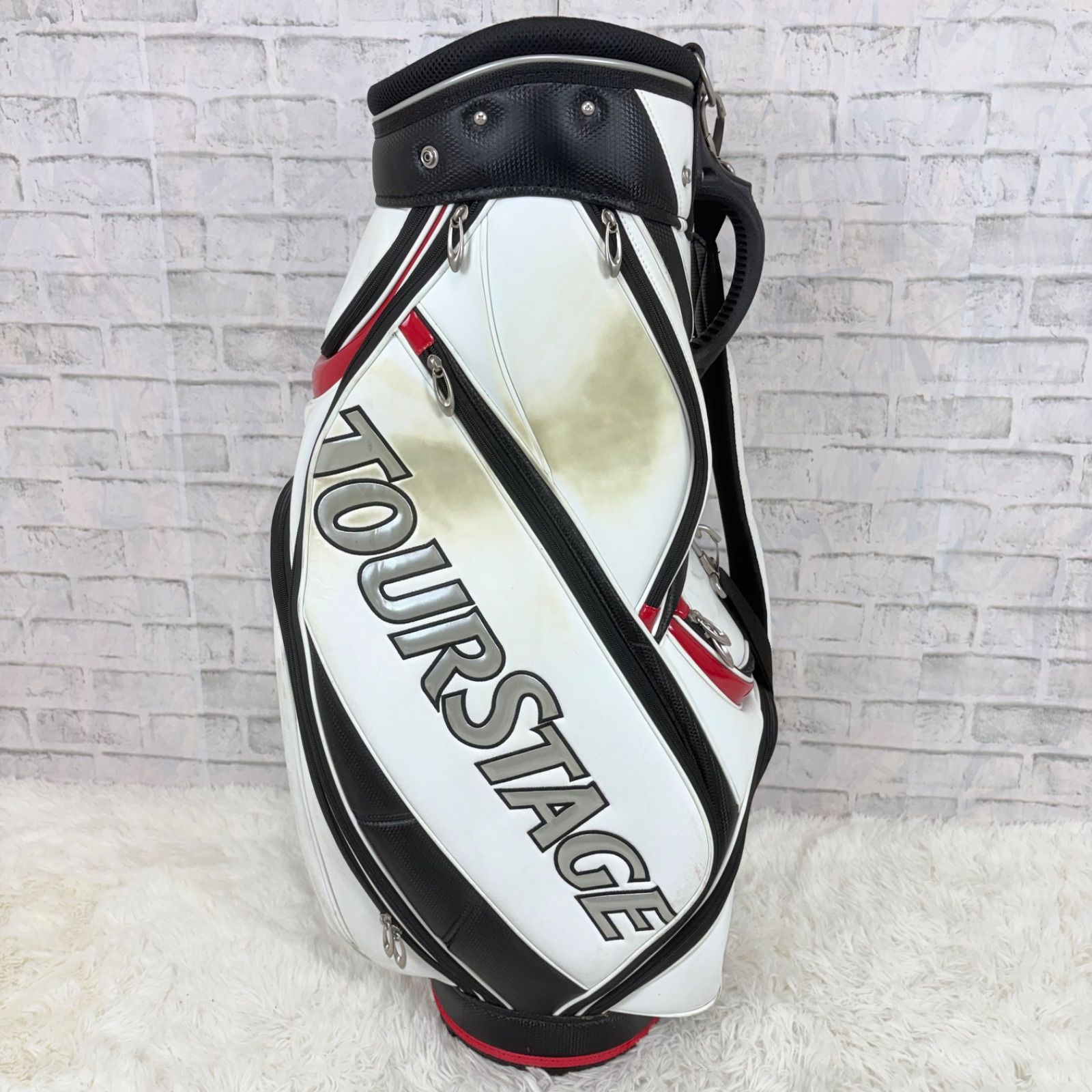 TOURSTAGE ツアーステージ キャディバッグ ゴルフバッグ golf ホワイト