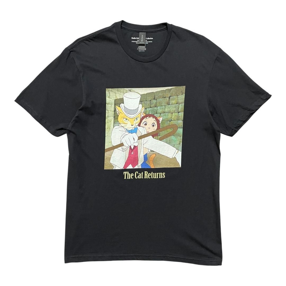 海外版 公式 オフィシャル スタジオジブリ 映画 The Cat Returns 猫の恩返し バロン 吉岡ハル Tシャツ メンズM アニメ 宮崎駿 BA4154