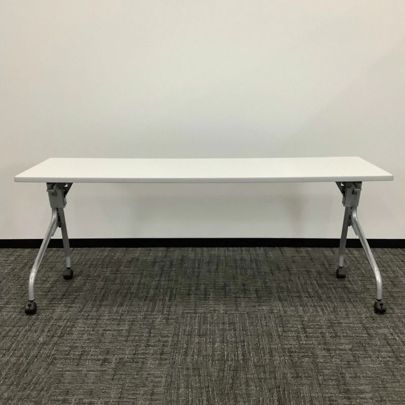 中古 テーブル チェア セット 山田工業(株) デスク幅1800mm ホワイト