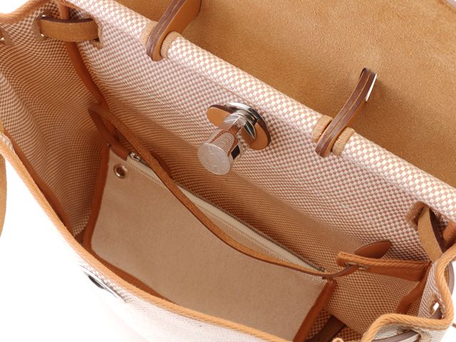 HERMES エルメス エールバッグジップアドMM ナチュラル/ブラウン HERMES エルメス エールバッグジップアドMM ナチュラル/ブラウン