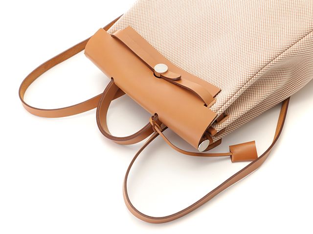 HERMES エルメス エールバッグジップアドMM ナチュラル/ブラウン