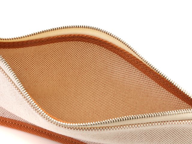 HERMES エルメス エールバッグジップアドMM ナチュラル/ブラウン