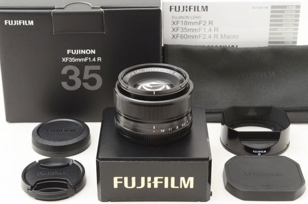 【美品・箱付き】富士フイルムXF35 f1.4R ☆極上美品☆ FUJIFILM フジフィルム FUJINON XF 35mm F1.4 R 元箱