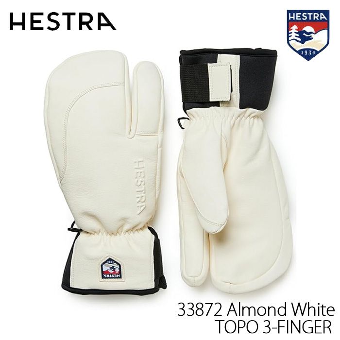 ヘストラ メンズ グローブ 24-25 HESTRA TOPO 3-FINGER Almond White