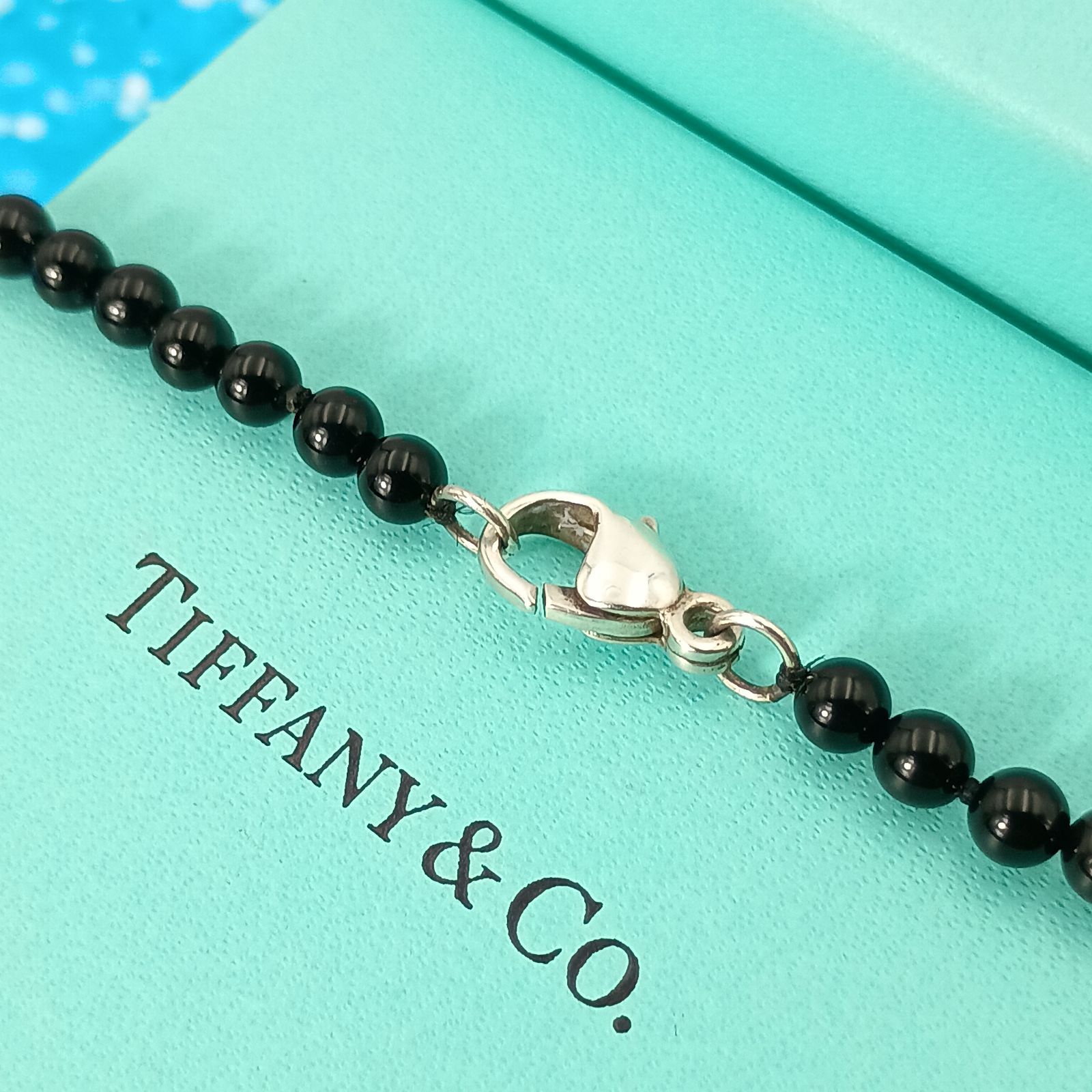 TIFFANY&Co. ティファニー ブラック オニキス ノックハート ネックレス